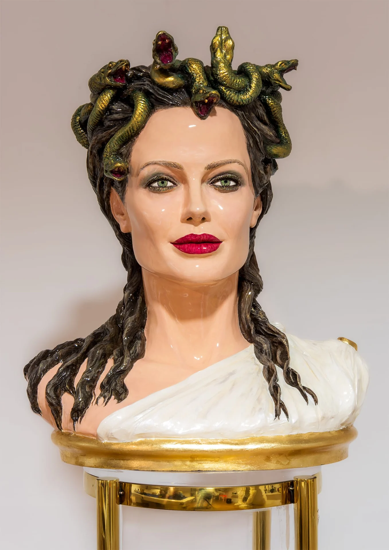 Medusa, scultura di Marco Coretti in Jesmonite rifinita e dipinta a mano – Miti e Leggende