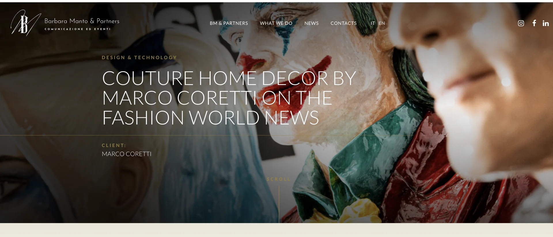Copertina articolo: COUTURE HOME DECOR BY MARCO CORETTI ON THE FASHION WORLD NEWS